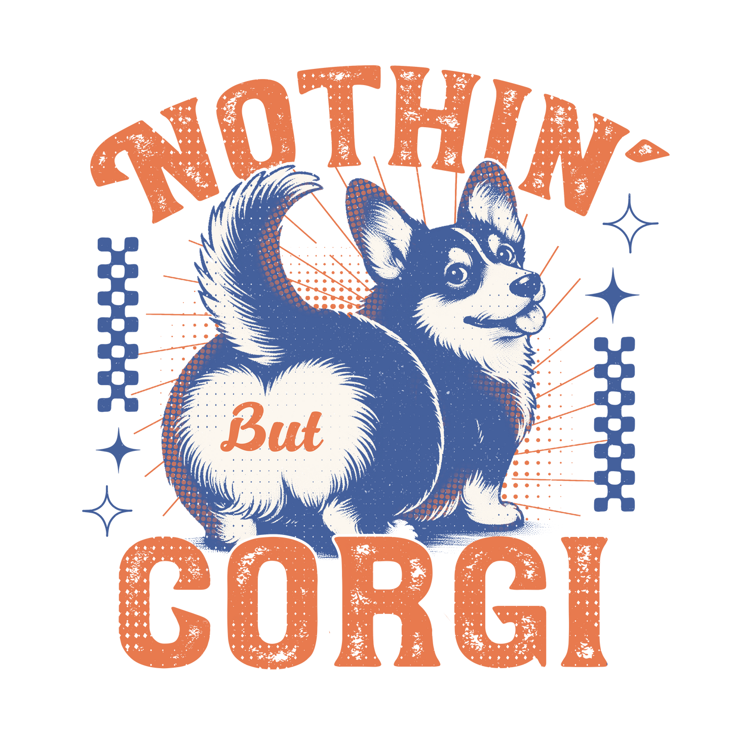 Autocollant "Nothin' but Corgi"en vinyle